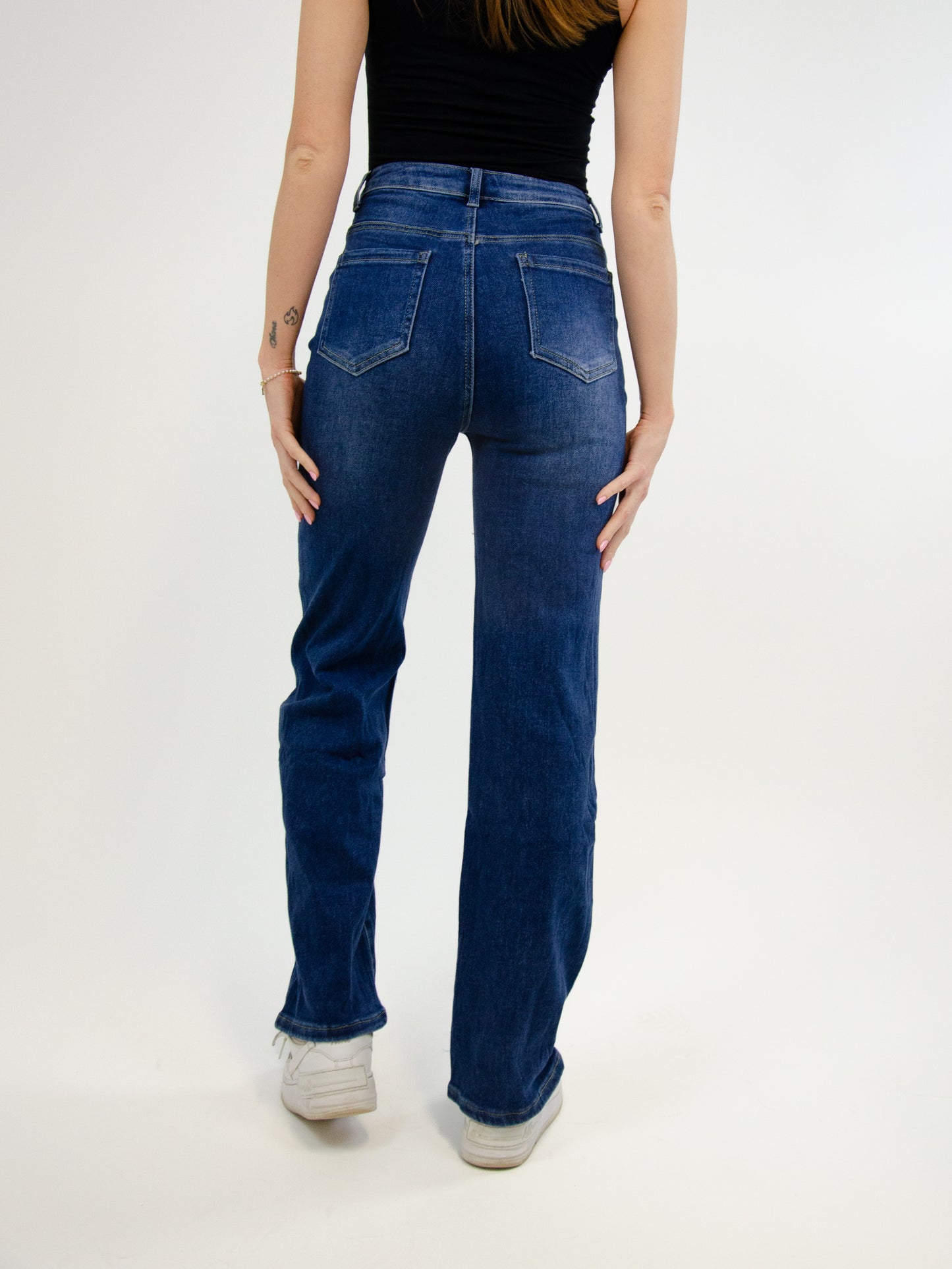 Jeans palazzo a vita alta