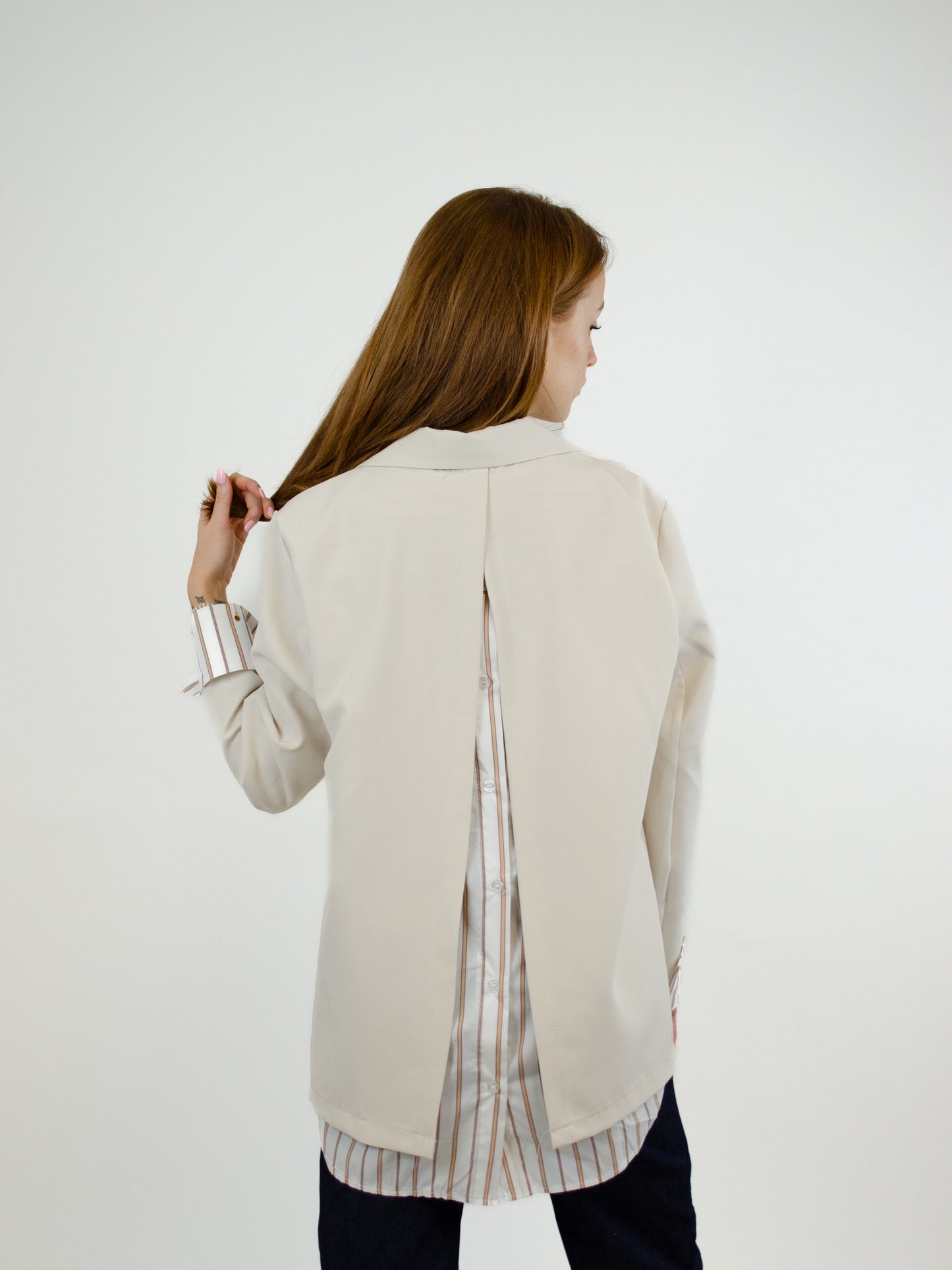 Blazer con fodera inserto camicia