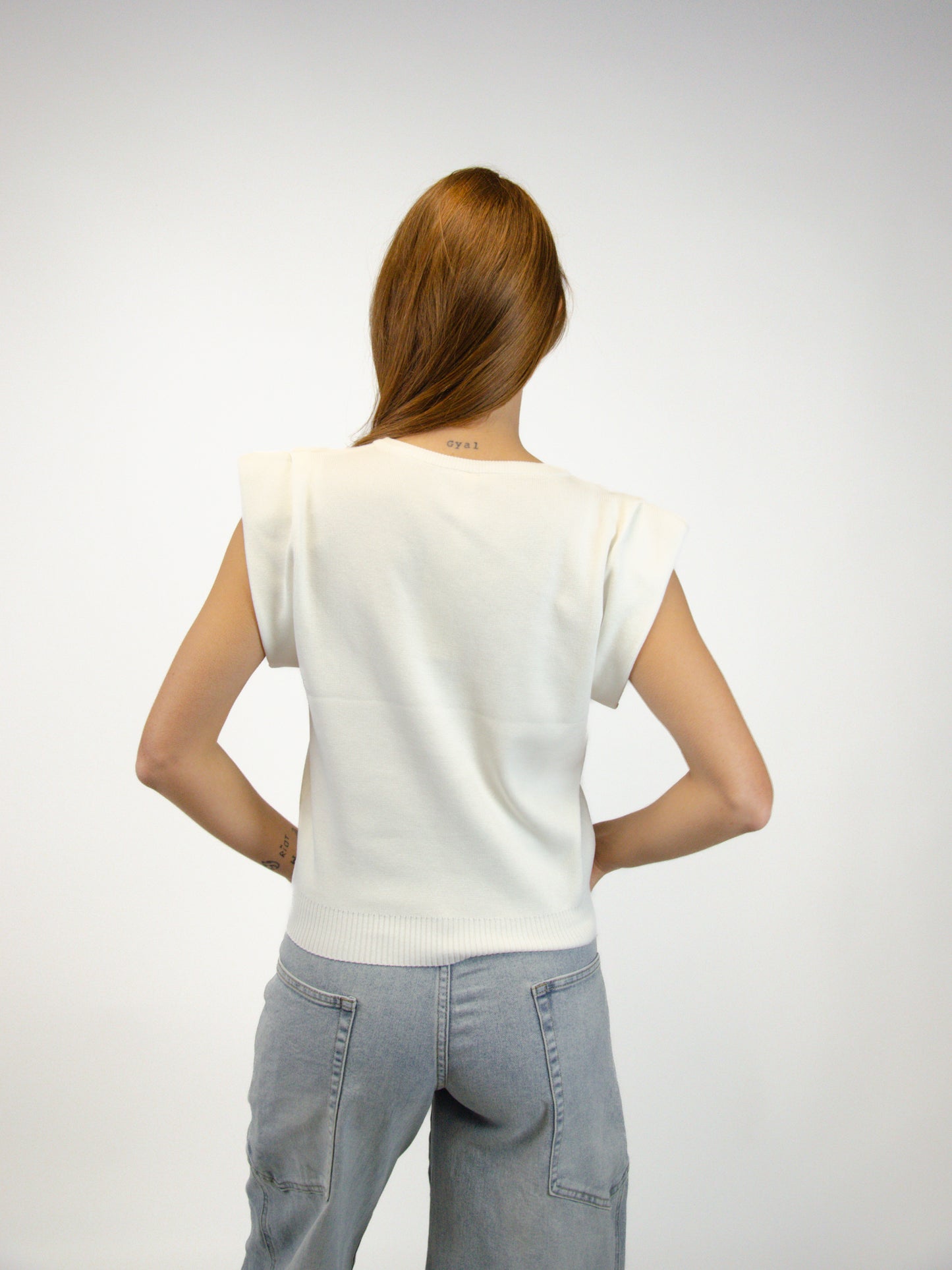 Smanicato in maglia di viscosa