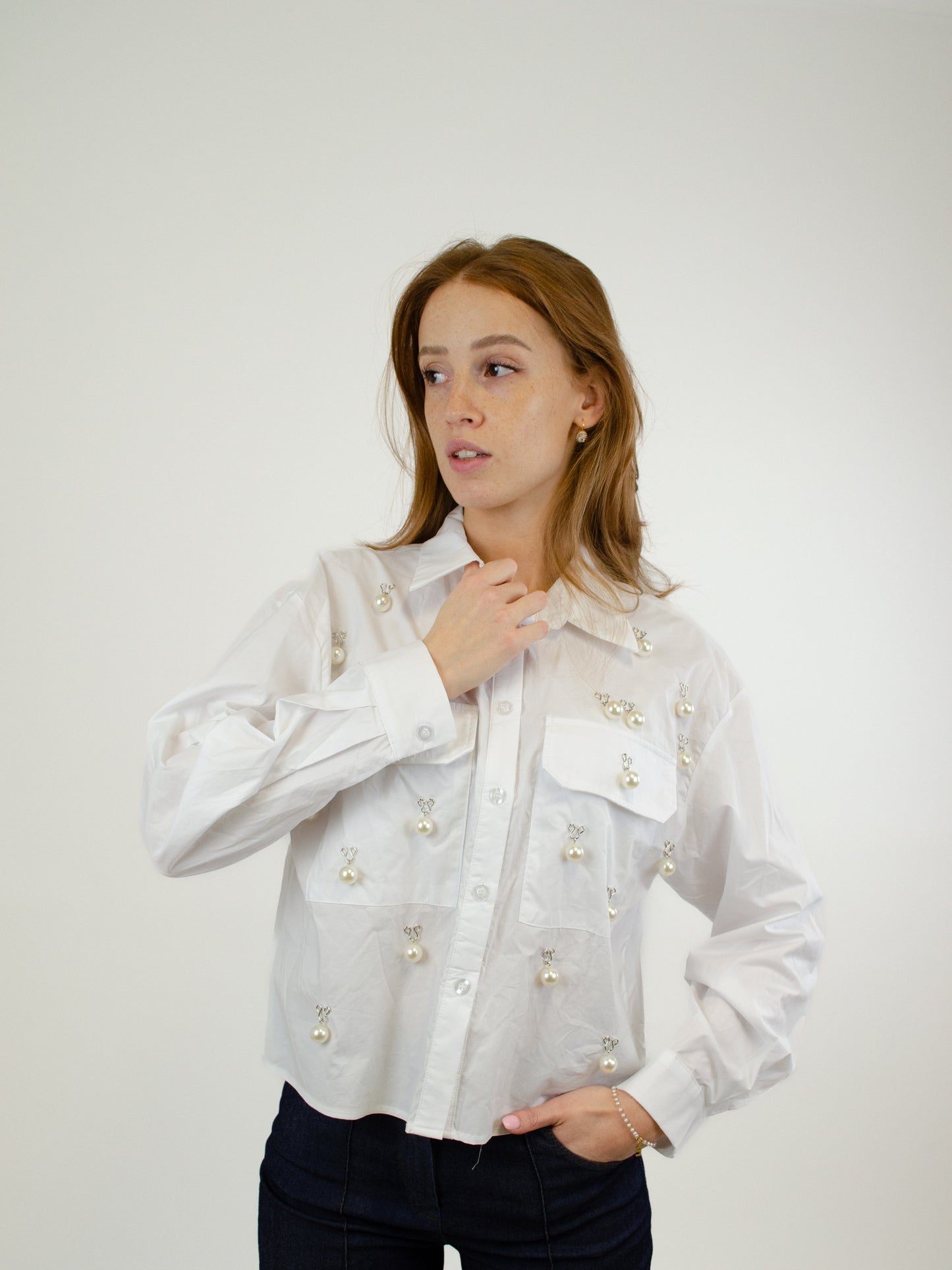 Camicia con perle