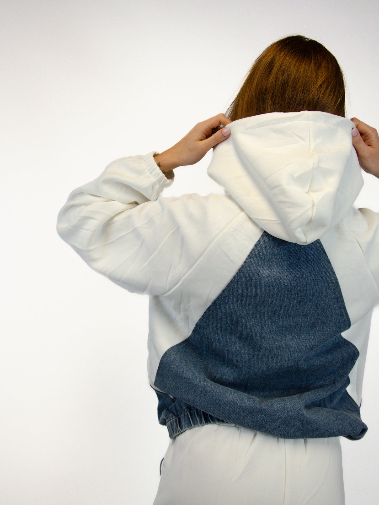 Maglia in felpa e denim