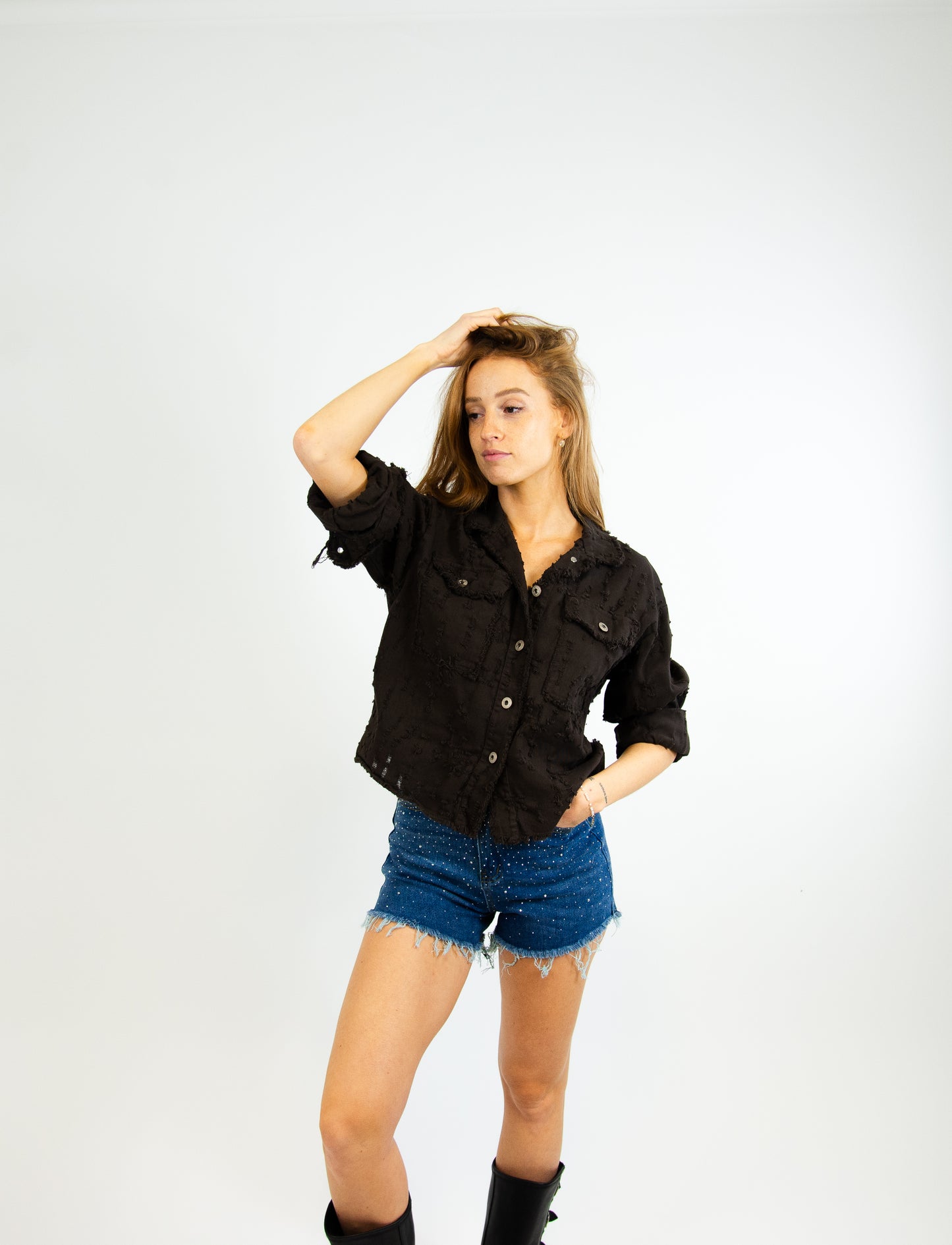 Giacca in tessuto lavorato