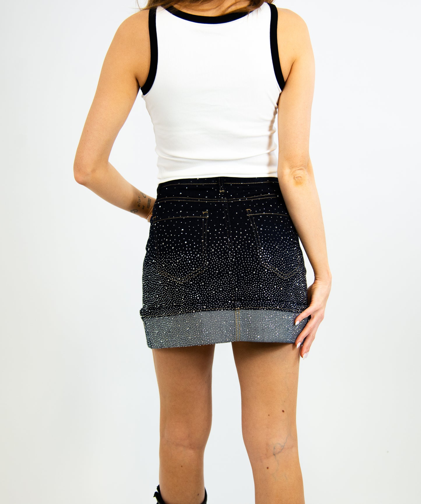 Minigonna con strass