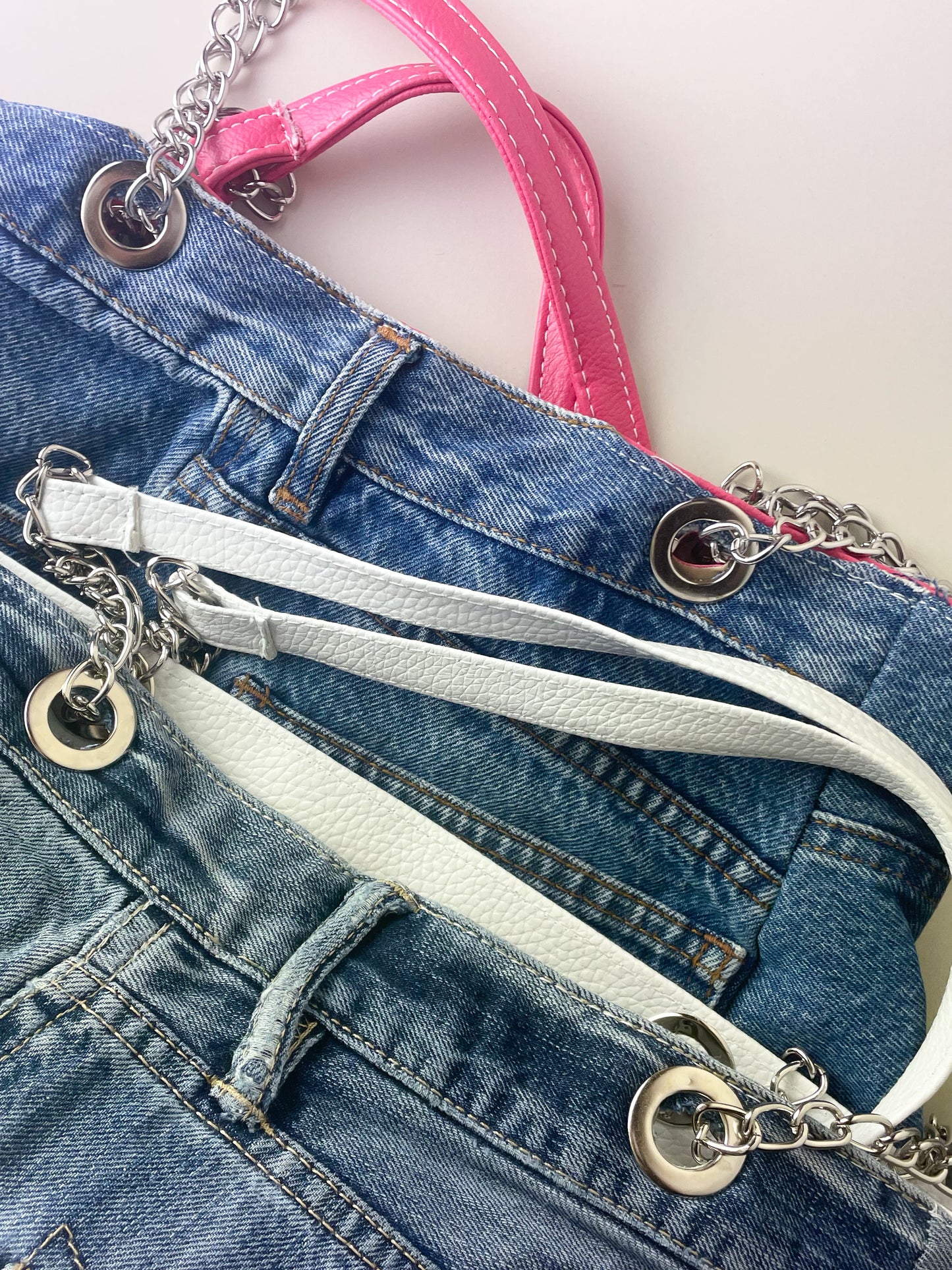 Borsa a spalla in jeans