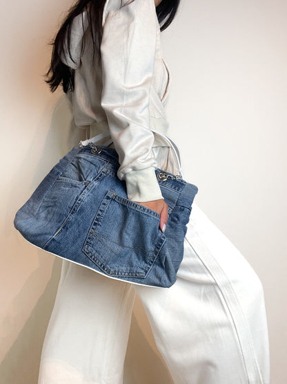 Borsa a spalla in jeans