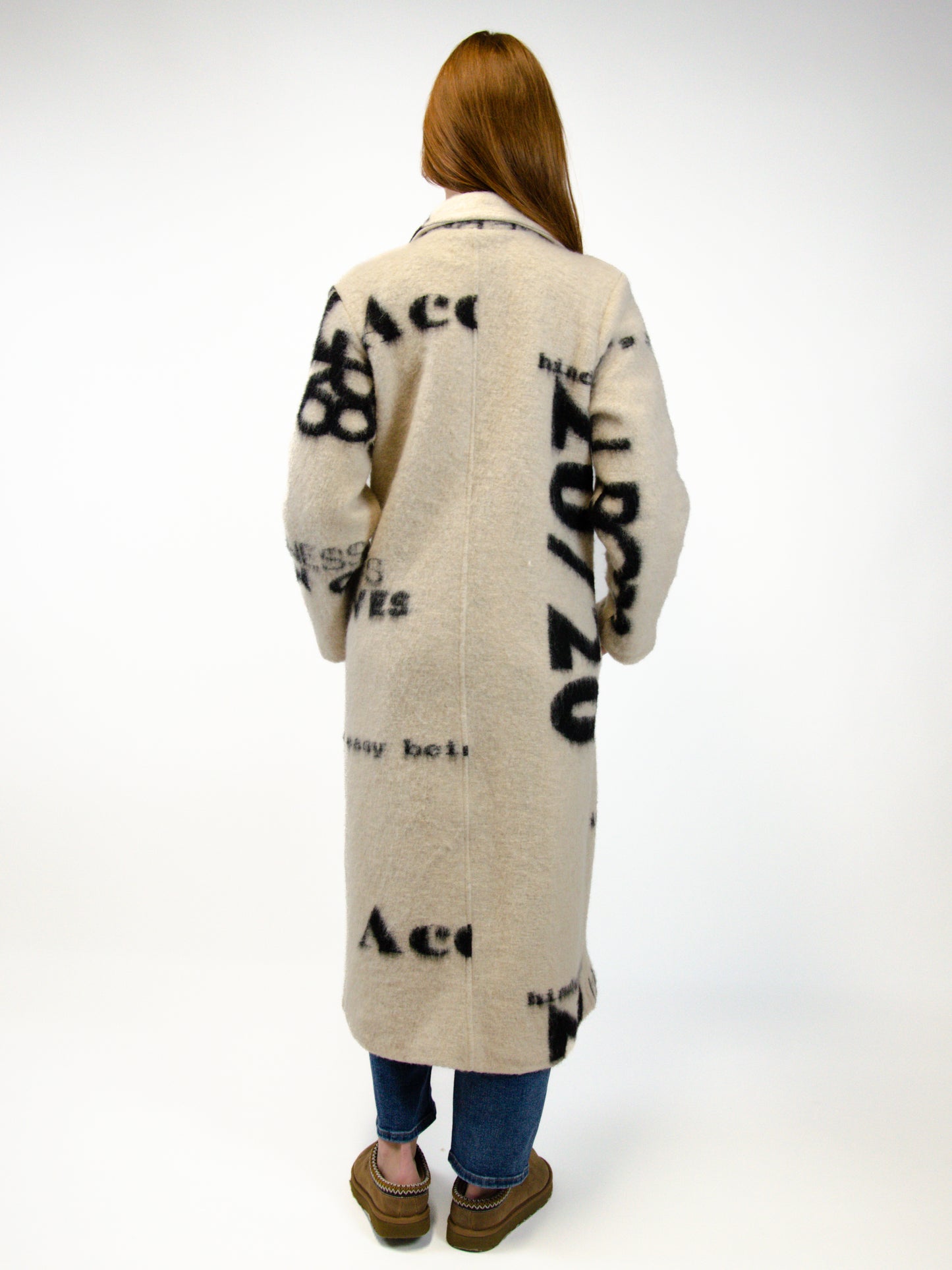 Cappotto in lana stampato