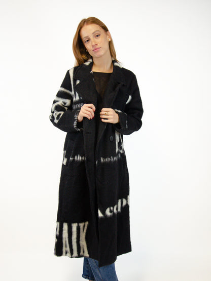 Cappotto in lana stampato