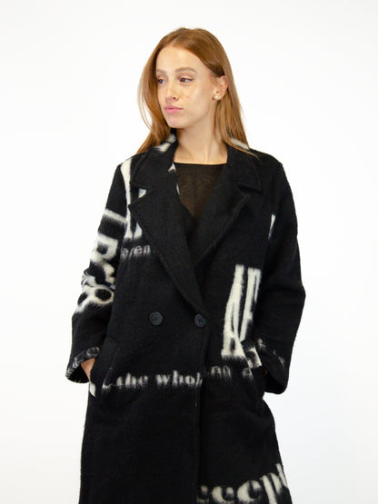 Cappotto in lana stampato