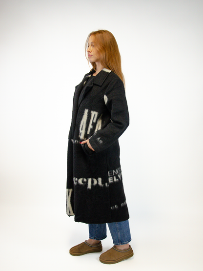 Cappotto in lana stampato