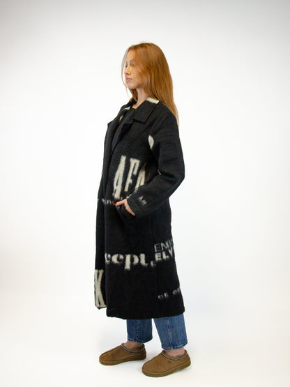 Cappotto in lana stampato