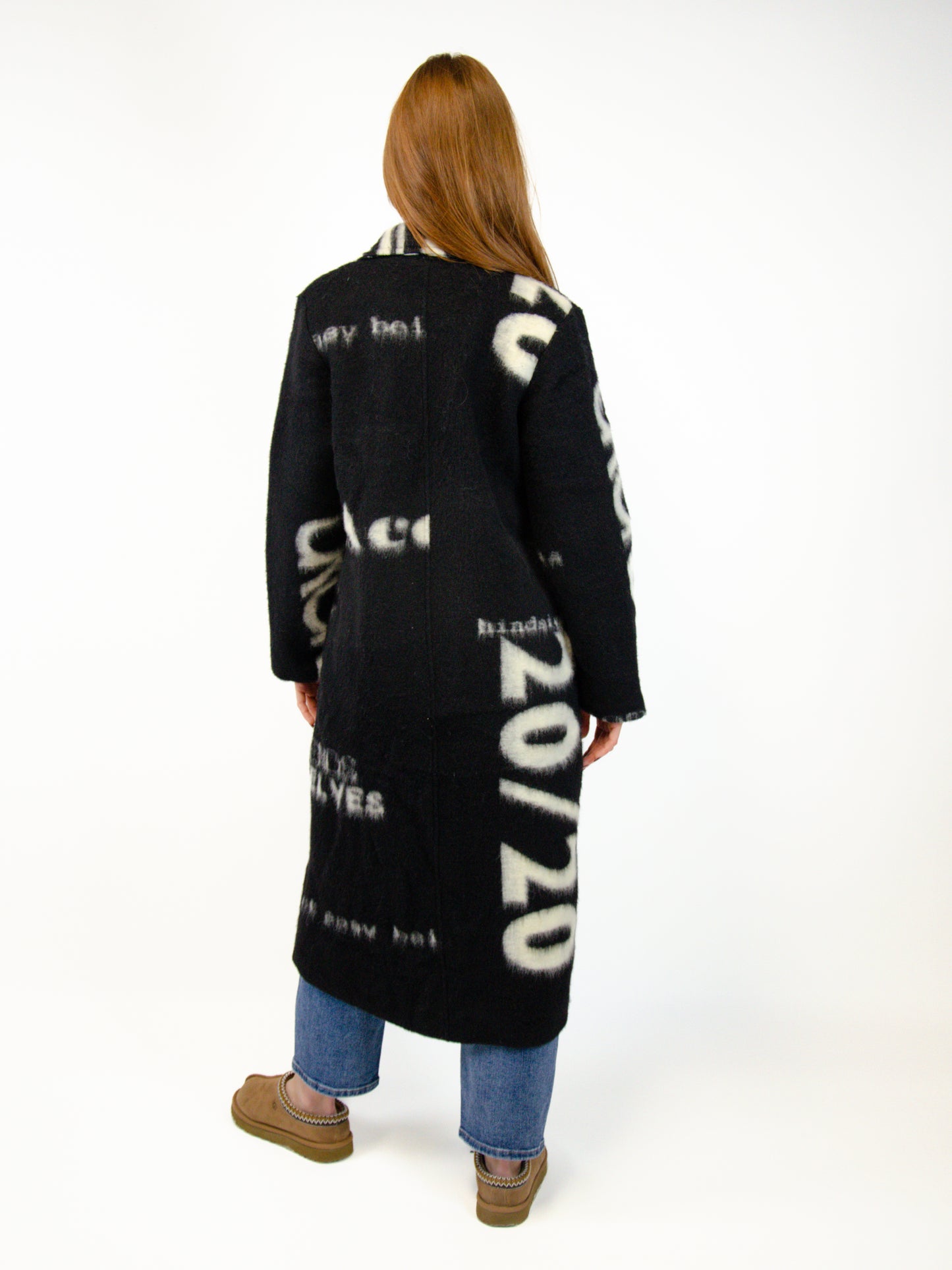 Cappotto in lana stampato