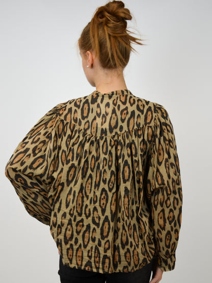 Camicia over leopardata