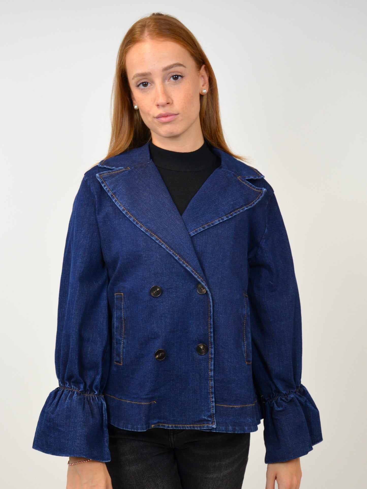 Giacca denim doppio petto