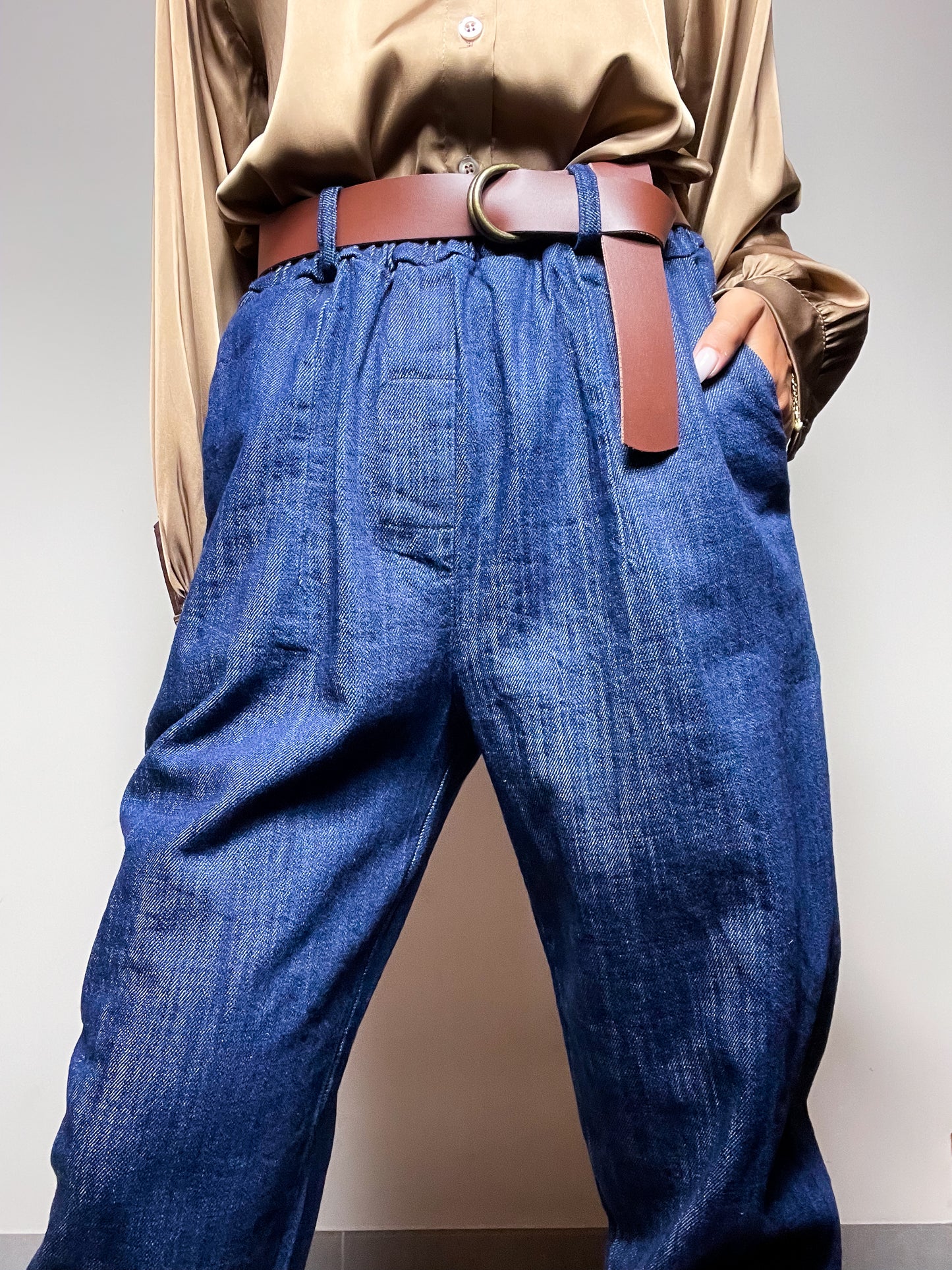 Pantalone baggy in jeans