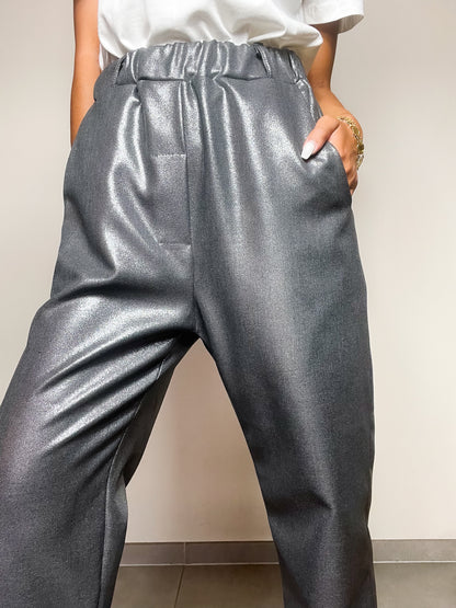 Pantalone lucido grigio