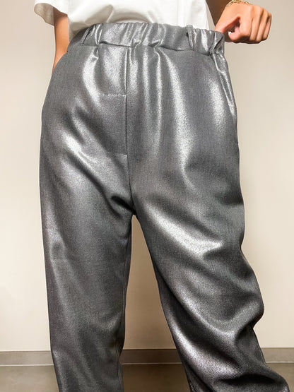 Pantalone lucido grigio