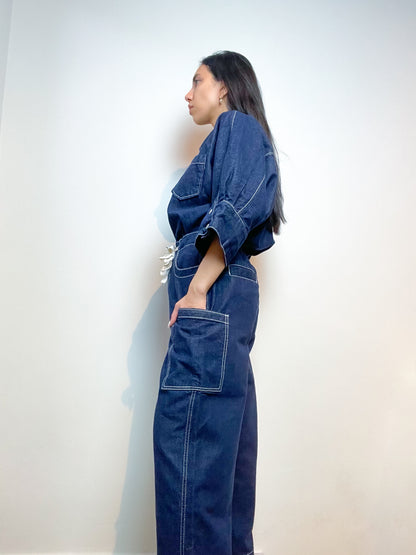 Pantalone in jeans largo