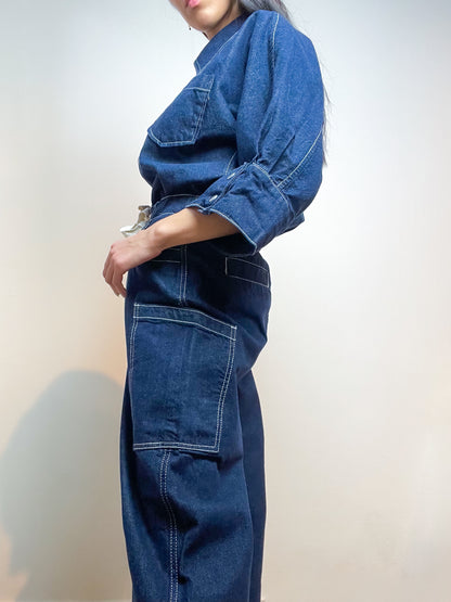 Pantalone in jeans largo