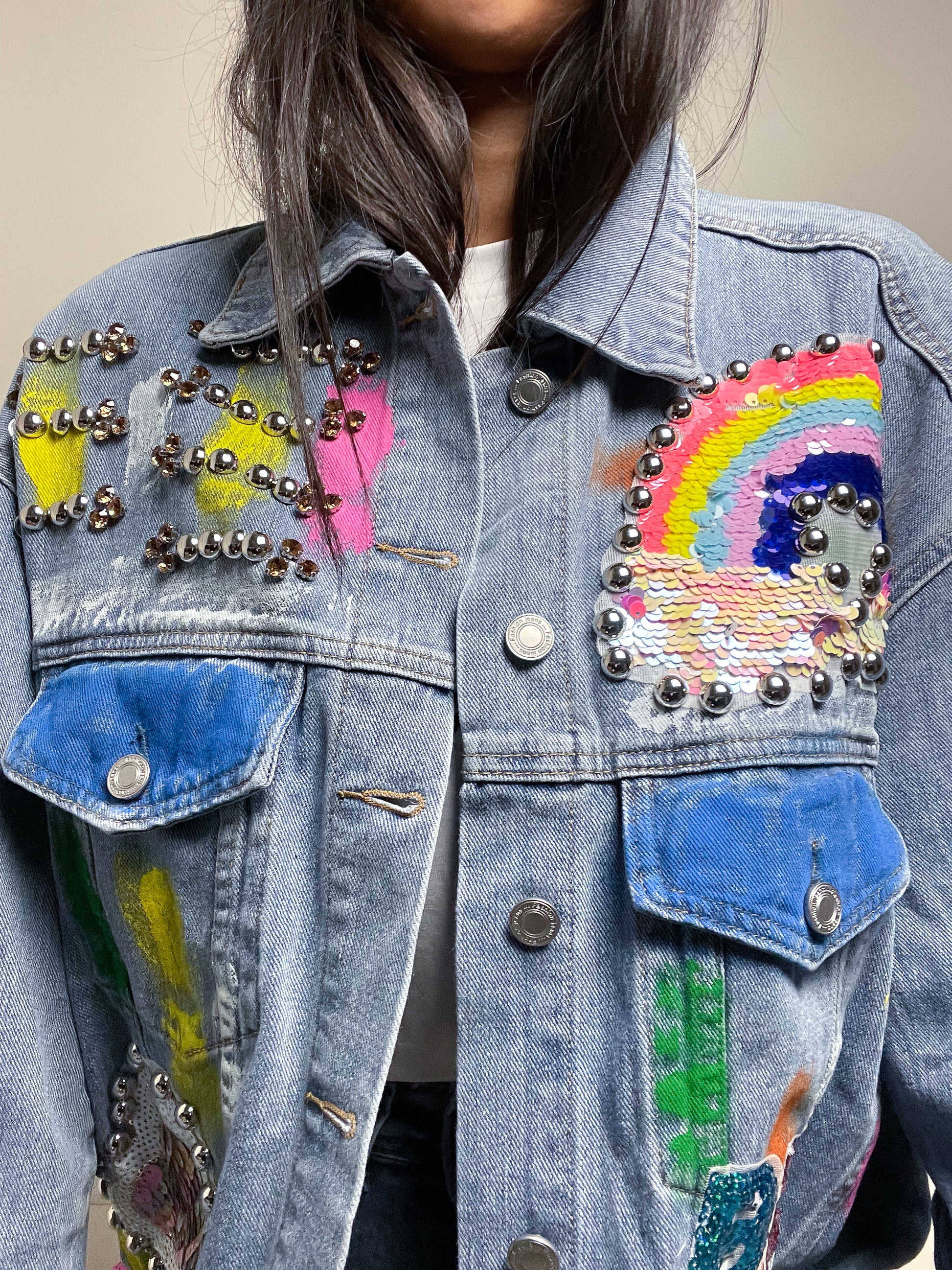 Bond Brothers Giubbotto Jeans Con Strass Bond Brothers Newest